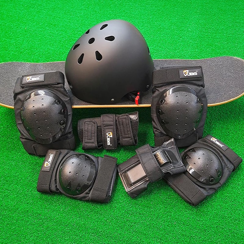 JBM Adult & Kid Skating Protective Gear Set for Beginner to Advanced, Skateboard Helmet Knee and Elbow Pads with Wrist Guards for Inline Roller Skating, Scooter, Skateboarding - Image 4
